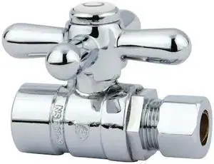 VINTAGE CC43251X CC43251X 1/2" Sweat, 3/8" O.D. Comp Straight Shut-off Valve