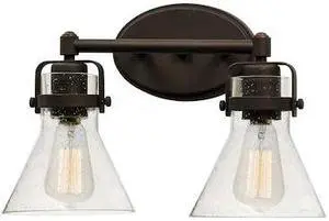 MAXIM 26112CDOI Seafarer 2-Light 15" Wide Oil Rubbed Bronze Vanity Light