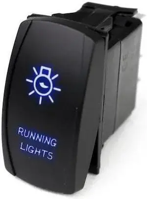 MARINE SPORT LIGHTING MSTLS01B Led Rocker Switch W/ Blue Led Radiance (Running