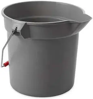 RUBBERMAID FG296300GRAY Brute Bucket,2-1/2 gal.,Gray