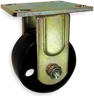 ZORO SELECT 1NVC2 Rigid Plate Caster,Steel,4 in.,1000 lb.