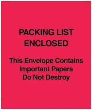 TAPE LOGIC PL485 Tape Logic "Packing List Enclosed This Envelope Contains"