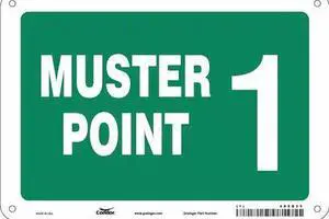 CONDOR 485G35 Safety Sign, 7 in Height, 10 in Width, Aluminum, Vertical