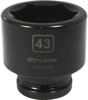 DYNAMIC D020043 3/4" Drive Standard Socket, Black Phosphate, Tools 3/4" Drive 6