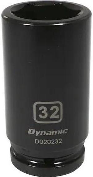 DYNAMIC D020232 3/4" Drive Deep Socket, Black Phosphate, Tools 3/4" Drive 6