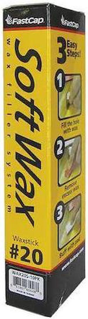 FASTCAP WAX20S-10PK Soft Wax Filler System, 1 oz, Refill Stick, Black, Soft Wax