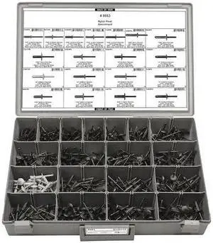 DISCO 8683 Rivet Assortment, Universl, Nylon, 345 pcs.