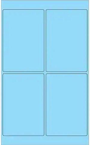 TAPE LOGIC LL186BE Tape Logic® Rectangle Laser Labels, 4" x 6", Pastel Blue,