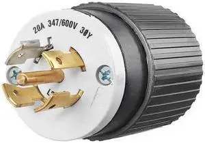 BRYANT 72320NP Locking Plug, L23-20P, 20 A, 347/600V AC, Three Phase, 4 Pole,