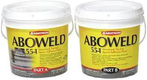 ABATRON 5512GKR Epoxy Adhesive, 55-1 Series, Gray, 16 lb, Pail, 1:01 Mix Ratio,