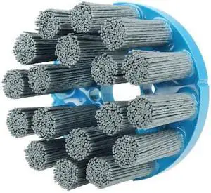 WEILER 85792 3-1/2"NyloxDiscBrush,CrimpedFilament.022/320SCFill,7/8"ArborHole