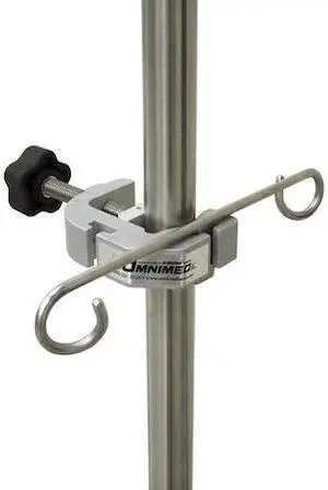 OMNIMED 741325_331 Super Clamp W/ 1/4"-32 to 1/4"-32 Thread Screw Converter W/