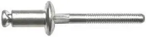 ZORO SELECT 4007PK Blind Rivet, Dome Head, 1/4 in Dia., 2-1/8 in L, Aluminum