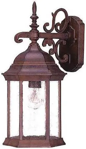 ACCLAIM LIGHTING 5184BW/SD Wall Light,Burled Walnut,1-Light Seeded