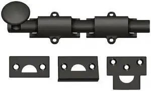 6 in. Heavy Duty Surface Bolt w Strike (Oil Rubbed Bronze)