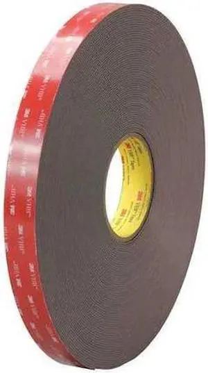 3M VHB494701R 3M 4947F VHB Tape, 45.0 Mil, 1" x 5 yds., Black, 1/Case