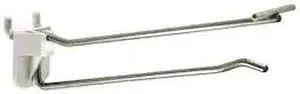 AZAR DISPLAYS 701236 6" Metal Wire Flip Scan Plastic Quick Back Hook: 0.187"
