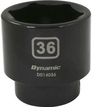 DYNAMIC D014036 1/2" Drive Standard Socket, Black Phosphate, Tools 1/2" Drive 6