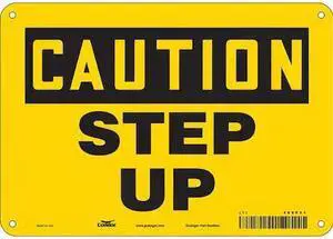 CONDOR 469P91 Safety Sign, 7 in Height, 10 in Width, Aluminum, Vertical