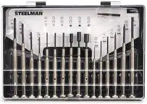 STEELMAN 41800 Precision Steel Shaft Screwdriver Set, 16-Piece