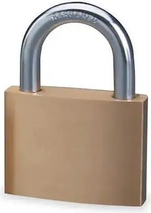 MASTER LOCK 4150KA Padlock, Keyed Alike, Standard Shackle, Rectangular Brass