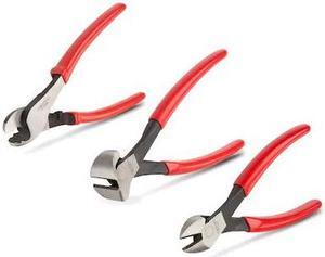 TEKTON PCT99120 Cutting Pliers Set, 3-Piece (Diagonal, End, Cable Cutting)