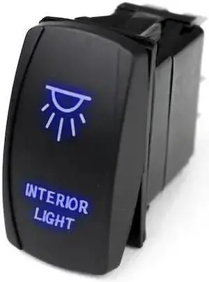 MARINE SPORT LIGHTING MSTLS06B Led Rocker Switch W/ Blue Led Radiance (Interior