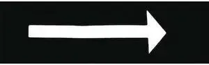 ZORO SELECT 20Y539 Stencil,Arrow,Black