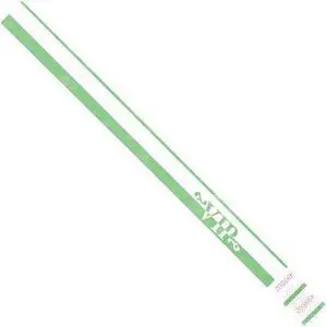 TYVEK WR106GN Tyvek Wristbands, 3/4" x 10", Green VIP, PK500