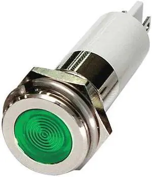ZORO SELECT 24M134 Flat Indicator Light,Green,24VDC