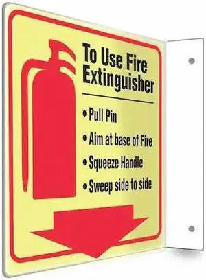 CONDOR 480X73 High Visibility Safety Sign, 8 in Height, 8 in Width, PETG,