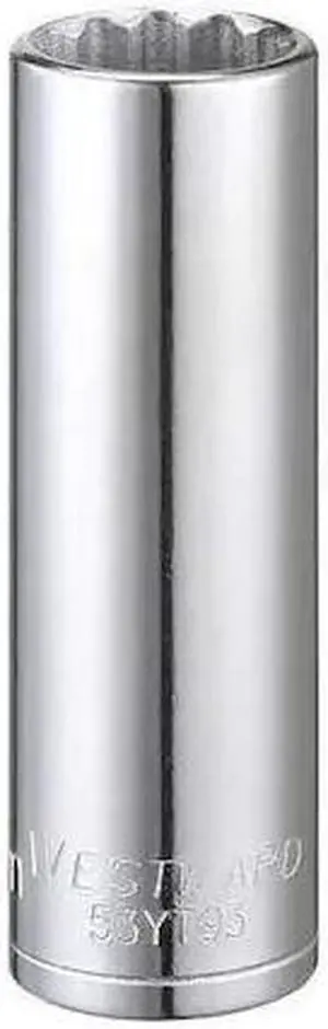 WESTWARD 53YT93 3/8" Drive, Metric Socket, 15mm Socket Sz, 12 Pts