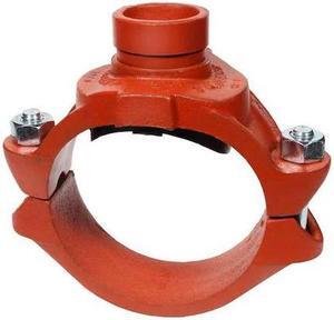 ZORO SELECT 0390173631 Clamp-T w/GroovedBranch,6x2",Iron,500psi