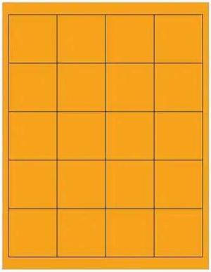 TAPE LOGIC LL172OR Tape Logic Rectangle Laser Labels, 2" x 2", Fluorescent
