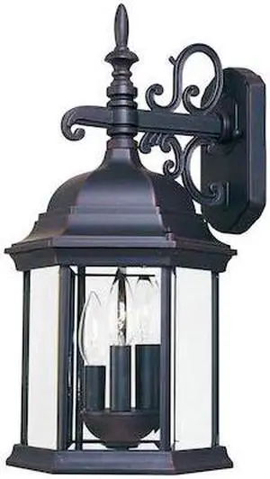 MAXIM 1073CLEB Builder Cast 3-Light 9.5" Wide Empire Bronze Outdoor Wall Sconce