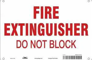 CONDOR 469Y03 Safety Sign, 7 in Height, 10 in Width, Aluminum, Vertical