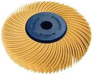 DEDECO 1315 Sunburst Radial Bristle Discs 2 in Curved Tc 6-Ply Peach 6 Micron