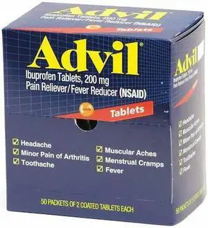 ADVIL 015489 Pain Relief,Tablet,200mg Size,PK100