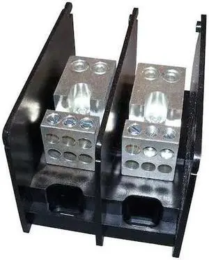 MERSEN MPDB67512 Power Distribution Block, Open, 2 Pole, 350 A Copper, 1,000 V
