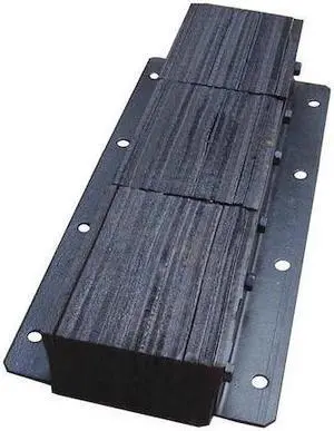 ZORO SELECT 26W593 Dock Bumper,30x4-1/2x13 In.,Rubber