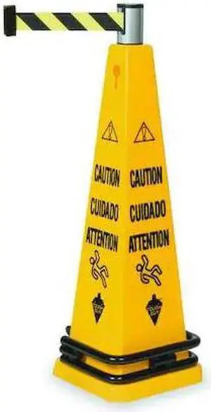TOUGH GUY 2LEC8 Barricade Cone System, 36 in H, Plastic, Cone, English, 2LEC8