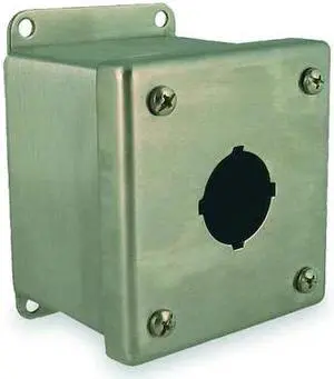 WIEGMANN PB1 Pushbutton Enclosure,30mm,1 Hole,Steel