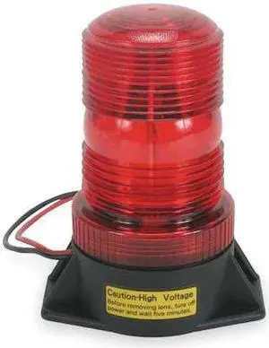 ZORO SELECT 2ERP8 Warning Light,Strobe,Red,12 to 80VDC