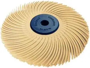DEDECO 2277 Sunburst Radial Bristle Discs 4 in X 1/2 in Curved Tc Peach 6
