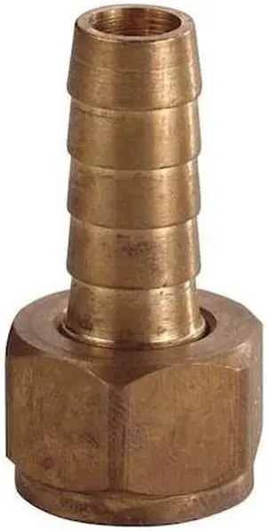 ZORO SELECT 6AFP1 Hose Barb,3/8 In Barb,1/4 In FNPT,Brass