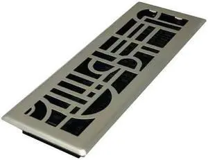 DECOR GRATES ADH414-NKL Floor Register 5.5 X 15.5, Plated Nickel, Plated Steel