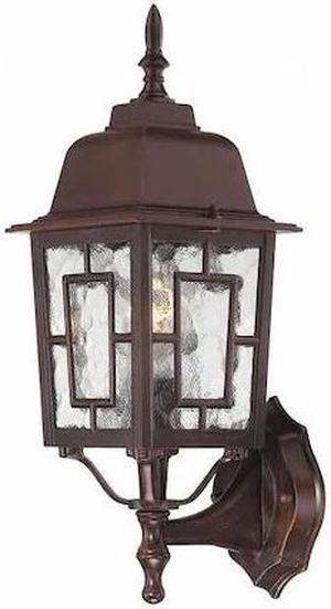 NUVO 60-4925 Banyan 1-Light 17 in. Outdoor Wall with Clear Water Glass Bronze