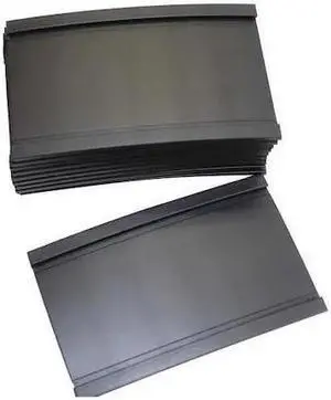 Magnetic Card Holders, 3 x 1 3/4, Charcoal, 10/Pack