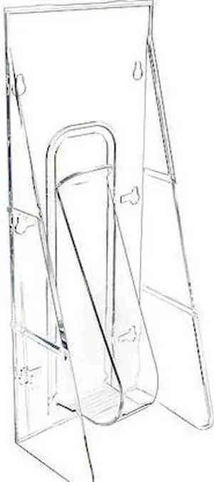 DEFLECTO 55601GR Leaflet Holder,1 Compartment,Clear