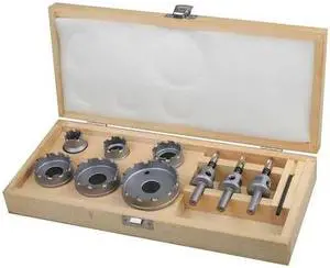 WESTWARD 6EXN7 Hole Cutter Kit,Carbide,9 Pc